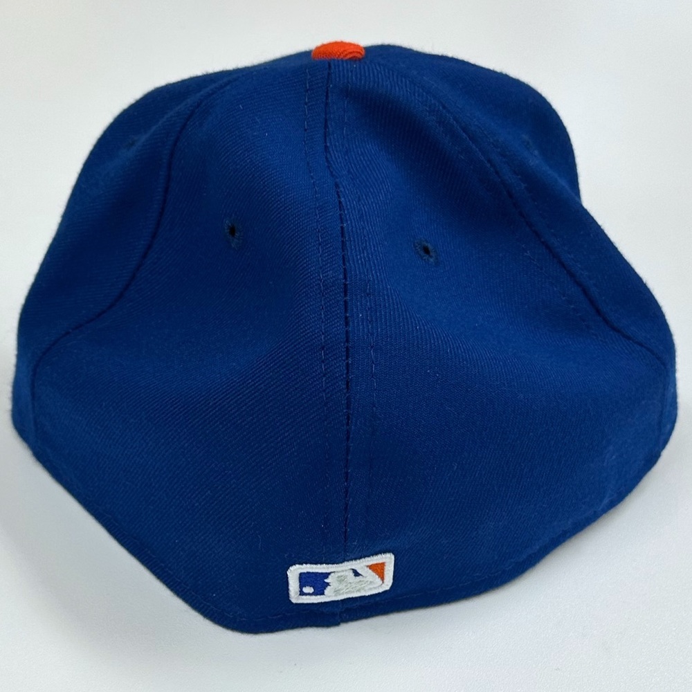 New Era New York Mets MLB 59fifty Fitted Hat 7 3/4 Baseball Blue Orange - Picture 4 of 6